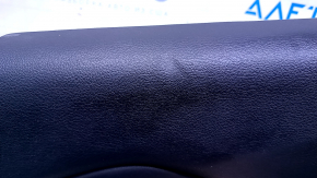 Door trim card rear left Jeep Cherokee KL 14-18 black with black insert leather, armrest black leather, molding dark wood, scratches, abrasions, dents, bumps