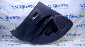 Door trim card rear left Jeep Compass 17- black with black insert leather, armrest black leather, scratches, abrasions