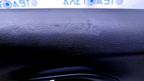 Door trim card rear left Jeep Cherokee KL 14-18 black with black insert leather, armrest gray leather, molding dark wood, scratches, abrasions, dents, for dry cleaning