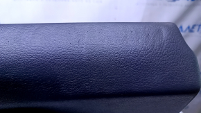 Door trim card rear left Jeep Cherokee KL 14-18 black with black insert leather, armrest gray leather, molding dark wood, scratches, abrasions, dents, bumps