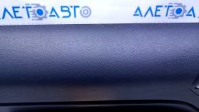 Door trim card rear left Jeep Patriot 11-17 black with black insert plastic, armrest black plastic, scratches, abrasions