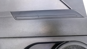 Door trim card rear left Jeep Patriot 11-17 black with black insert plastic, armrest black plastic, scratches, abrasions