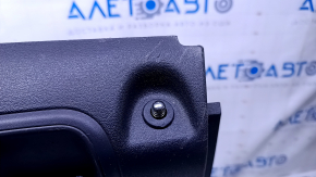 Door trim card rear left Jeep Patriot 11-17 black with black insert plastic, armrest black plastic, scratches, abrasions, broken fastener