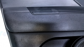 Door trim card rear left Jeep Patriot 11-17 black with black insert plastic, armrest black plastic, scratches, abrasions, broken fastener