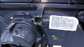 Door trim card rear left Jeep Patriot 11-17 black with black insert plastic, armrest black plastic, scratches, abrasions, broken fastener