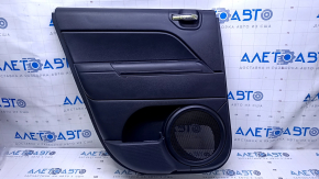 Door trim card rear left Jeep Compass 11-16 black with black insert plastic, armrest black plastic, scratches, abrasions, scuffs, breakage fastening
