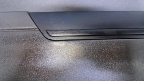 Door trim card rear left Jeep Compass 11-16 black with black insert plastic, armrest black plastic, scratches, abrasions, scuffs, breakage fastening