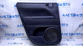Door trim card rear left Jeep Patriot 11-17 black with black insert plastic, armrest black plastic, scratches, abrasions