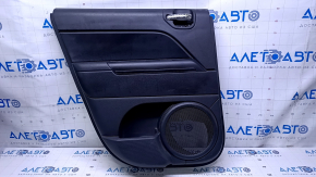 Door trim card rear left Jeep Compass 11-16 black with black insert plastic, armrest black plastic, scratches, abrasions