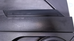 Door trim card rear left Jeep Compass 11-16 black with black insert plastic, armrest black plastic, scratches, abrasions