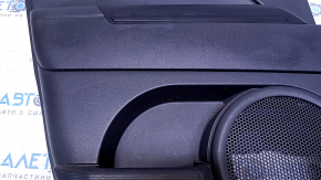 Door trim card rear left Jeep Compass 11-16 black with black insert plastic, armrest black plastic, scratches, abrasions