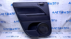 Door trim card rear left Jeep Compass 11-16 black with black insert plastic, armrest black plastic, scratches, abrasions