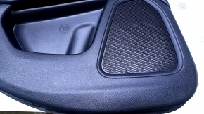Door trim card rear left Jeep Compass 17- black with black insert leather, armrest black leather with brown stitching, scratches, abrasions, bumps