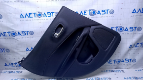 Door trim card rear left Jeep Compass 17- black with black insert leather, armrest black leather with black stitching, scratches, abrasions, dent