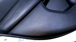 Door trim card rear left Jeep Compass 17- black with black insert leather, armrest black leather with black stitching, scratches, abrasions, dent