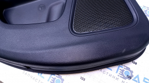 Door trim card rear left Jeep Compass 17- black with black insert leather, armrest black leather with black stitching, scratches, abrasions, dent