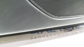 Door trim card front left Honda Accord 18-22 black with dark gray insert leather. armrest dark gray leather, molding under the tree, worn