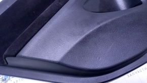 Door trim card rear left Nissan Altima 13-18 black with black insert cloth, armrest black cloth, molding black matte, scratches, dents, abrasions