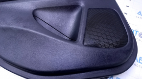 Door trim card rear left Nissan Altima 13-18 black with black insert cloth, armrest black cloth, molding black matte, scratches, dents, abrasions