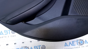 Door trim card rear left Infiniti QX30 17- black with black insert leather, armrest black leather, molding black-gray gloss, dents, scratches, abrasions