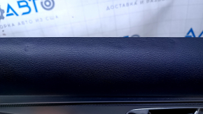Door trim card rear left Infiniti Q50 14- gray with gray insert leather, armrest gray leather, molding gray structure, dents, abrasions, scratches