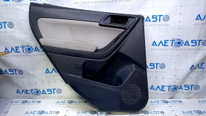 Door trim card rear left Subaru Forester 14-18 SJ black with gray insert cloth, armrest gray cloth, scratches, abrasions, for dry cleaning
