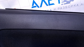 Door trim card rear left Subaru Forester 14-18 SJ black with black insert cloth, armrest black cloth, scratches, broken crepe, abrasions