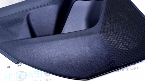 Door trim card rear left Subaru Forester 14-18 SJ black with gray insert cloth, armrest gray cloth, scratches, abrasions