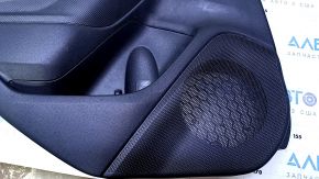 Door trim card rear left Subaru Forester 19- SK black with gray insert cloth, armrest leather gray, molding black matte, scuffs, for dry cleaning, scratches, broken fastening