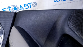 Door trim card rear left Subaru Forester 19- SK black with gray insert cloth, armrest leather gray, molding black matte, scuffs, for dry cleaning, scratches, broken fastening