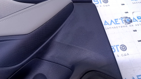 Door trim card rear left Subaru Forester 19- SK black with gray insert cloth, armrest leather gray, molding black matte, scuffs, for dry cleaning, scratches