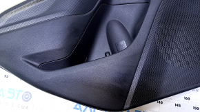 Door trim card rear left Subaru Forester 19- SK black with gray insert leather + cloth, armrest leather gray, molding black matte, scuffs, scratches