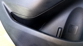 Door trim card rear left Subaru Forester 19- SK black with gray insert leather + cloth, armrest leather gray, molding black matte, scuffs, scratches