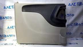 Door trim card rear left Dodge Grand Caravan 11-20 gray with black insert plastic, scratches, whitened plastic, abrasions