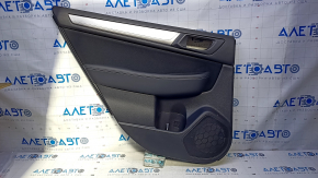 Door trim card rear left Subaru Legacy 15-19 black with black insert cloth, armrest black leather, molding gray structure, dents, abrasions, scratches