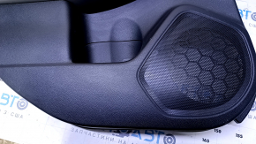Door trim card rear left Subaru Legacy 15-19 black with black insert cloth, armrest black leather, molding gray structure, dents, abrasions, scratches