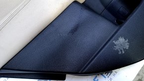 Door trim card rear left Subaru Outback 15-19 black with beige insert cloth, armrest beige leather, molding gray structure, dent, scuffs, scratches, for dry cleaning
