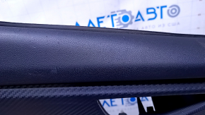 Door trim card rear left Subaru Impreza 17- black with black insert cloth, armrest black leather, molding carbon, scratches, abrasions, scuffs, breakage fastening