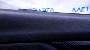Door trim card rear left Subaru Impreza 17- black with black insert cloth, armrest black leather, molding carbon, scratches, abrasions, scuffs, breakage fastening