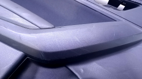 Door trim card rear left Subaru Impreza 17- black with black insert cloth, armrest black leather, molding carbon, scratches, abrasions, scuffs, breakage fastening