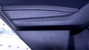 Door trim card rear left Subaru Impreza 17- black with black insert cloth, armrest black leather, molding carbon, scratches, abrasions, scuffs, breakage fastening