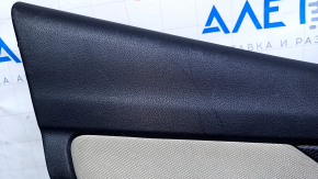 Door trim card rear left Subaru Impreza 5d 17- black with gray insert cloth, gray leather armrest, carbon molding, scratches, abrasions, scuffs