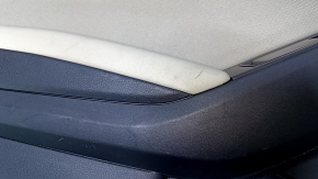 Door trim card rear left Subaru Impreza 5d 17- black with gray insert cloth, gray leather armrest, carbon molding, scratches, abrasions, scuffs
