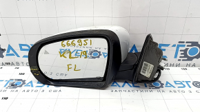 Side mirror left Jeep Cherokee KL 19-21 7+7 pins, white, BSM, heated, backlight, turn signal, broken housing, broken turn signal