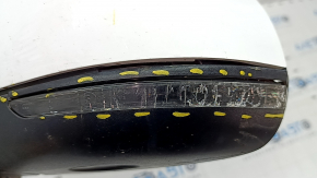 Side mirror left Jeep Cherokee KL 19-21 7+7 pins, white, BSM, heated, backlight, turn signal, broken housing, broken turn signal