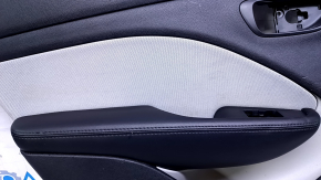 Door trim card rear left Dodge Dart 13-16 black with gray insert cloth, armrest black leather, scratches, abrasions, bumps