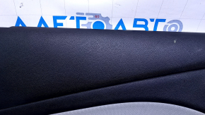 Door trim card rear left Dodge Dart 13-16 black with gray insert cloth, armrest black leather, scratches, abrasions, bumps