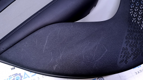 Door trim card rear left Dodge Dart 13-16 black with gray insert cloth, armrest black leather, scratches, abrasions, bumps