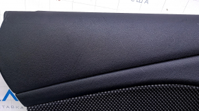 Door trim card rear left Dodge Dart 13-16 black with black insert cloth, armrest black leather, scratches, abrasions