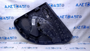 Door trim card rear left Dodge Dart 13-16 black with black insert cloth, armrest black leather, scratches, abrasions